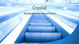  Presentation with steps - Presentation theme enhanced with tunnel free - steps of escalator in business background and a cool aqua colored foreground