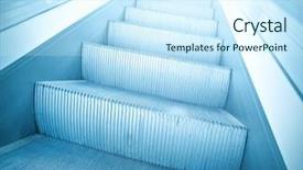  Presentation with steps - Amazing PPT layouts having tunnel free - steps of escalator moving way backdrop and a cool aqua colored foreground