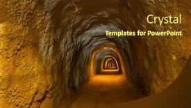  Presentation with resort - Audience pleasing theme consisting of tunnel-in-resort-rafailovici-montenegro backdrop and a tawny brown colored foreground