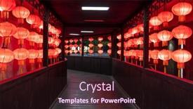  Presentation with festival china town - Slide set with tunnel-night-holiday-celebration-chinese background and a wine colored foreground