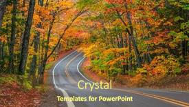  Presentation with tunnel - Beautiful PPT layouts featuring tunnel-of-trees-in-autumn backdrop and a tawny brown colored foreground