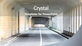  Presentation with highway road accidents - Audience pleasing slide deck consisting of tunnel road with two lane backdrop and a gray colored foreground