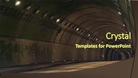  Presentation with tunnel - Slide set having tunnel road with two lane background and a wine colored foreground