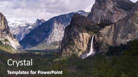  Presentation with yosemite - Audience pleasing theme consisting of tunnel view of yosemite national park in california san francisco usa backdrop and a tawny brown colored foreground