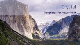  Presentation with yosemite - PPT layouts consisting of tunnel-view-of-yosemite-national background and a lemonade colored foreground