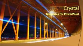  Presentation with tunnel - Presentation design featuring small funny kitten and clew of thread isolated on white background background and a sky blue colored foreground