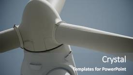  Presentation with electric power distribution systems - Cool new theme with turbine blade - windmill for electric power production backdrop and a  colored foreground