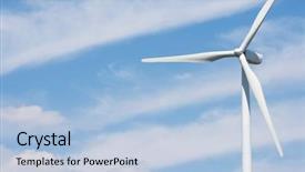  Presentation with windmill - Colorful presentation design enhanced with turbine blade - windmill for electric power production backdrop and a  colored foreground