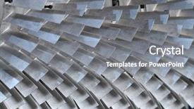  Presentation with turbine blades - PPT theme with turbine blades texture background background and a gray colored foreground