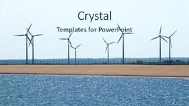  Presentation with water turbine - Audience pleasing presentation consisting of turbine farm on the water backdrop and a  colored foreground