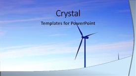  Presentation with alternative energy - Theme featuring turbines alternative sourse of energy background and a  colored foreground