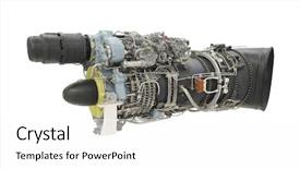  Presentation with jet - Theme consisting of turbo jet engine background and a white colored foreground