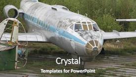  Presentation with fighter plane old airplane - Amazing PPT theme having turboprop aircraft - old abandoned airplane backdrop and a dark gray colored foreground