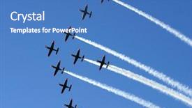  Presentation with flight - Slides having turboprop aircraft - synchronized team flight- flying background and a teal colored foreground