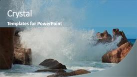  Presentation with waves - Slide deck having turbulence - breaking big waves natural wonder background and a light blue colored foreground
