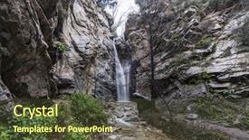  Presentation with los angeles - Presentation theme having turbulence - millard falls canyon background and a tawny brown colored foreground