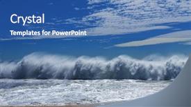 Presentation with powerful - Audience pleasing slide deck consisting of turbulence - powerful oceanic wave backdrop and a ocean colored foreground