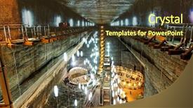  Presentation with romania - Colorful PPT theme enhanced with turda salt mine romania backdrop and a tawny brown colored foreground