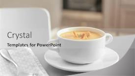  Presentation with lentils - Beautiful theme featuring tureen-with-homemade-lentils-creme backdrop and a light gray colored foreground