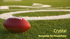  Presentation with football goal post american field - Beautiful theme featuring turf - pro american football backdrop and a tawny brown colored foreground