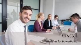  Presentation with young business people - Beautiful presentation featuring turk - startup business young creative people backdrop and a light gray colored foreground