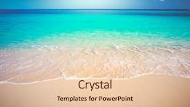  Presentation with white sea urchin - Presentation theme consisting of turk - tropical white sand beach background and a  colored foreground