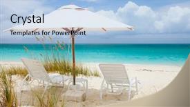  Presentation with 2 chairs - Audience pleasing PPT layouts consisting of turk - two chairs under umbrella backdrop and a light blue colored foreground