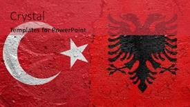  Presentation with albania - Presentation theme featuring turkey-and-albania-cracked-concrete background and a red colored foreground