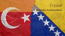  Presentation with concrete cracked - Presentation theme enhanced with turkey-and-bosnia-and-herzegovina background and a yellow colored foreground