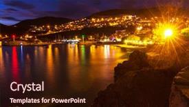  Presentation with turn around time - Audience pleasing presentation theme consisting of turkey coast at night time backdrop and a wine colored foreground