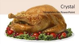  Presentation with thanksgiving dinner - PPT theme with turkey for thanksgiving dinner background and a  colored foreground