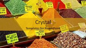  Presentation with istanbul - PPT theme featuring turkey istanbul spice bazaar turkish background and a gold colored foreground
