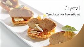  Presentation with appetizers - Slide deck consisting of turkey-liver-pate-with-berry background and a white colored foreground