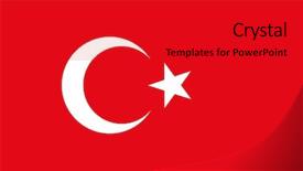  Presentation with turkey - PPT layouts consisting of turkey national flag background and a crimson colored foreground