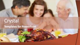  Presentation with christian thanksgiving - Amazing presentation theme having turkey on served thanksgiving table backdrop and a  colored foreground