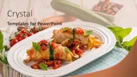  Presentation with turkey - Slide set having turkey-rolled-up-with-dried background and a lemonade colored foreground