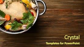  Presentation with turkey - Amazing theme having turkey soaked in flavored brine backdrop and a wine colored foreground