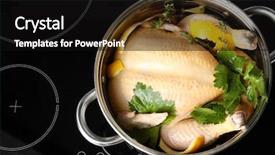  Presentation with turkey - Theme enhanced with turkey soaked in flavored brine background and a black colored foreground