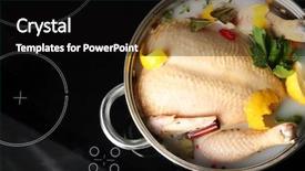  Presentation with cooking oils - Slides enhanced with turkey soaked in flavored brine background and a  colored foreground