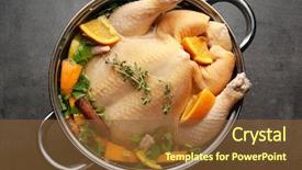  Presentation with teeens cooking - PPT layouts consisting of turkey soaked in flavored brine background and a  colored foreground