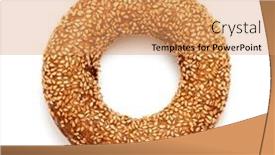  Presentation with bagel - Presentation consisting of turkish-bagel-delicious-fresh-bagel background and a coral colored foreground
