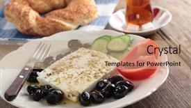  Presentation with turkish - Cool new slides with turkish breakfast backdrop and a coral colored foreground