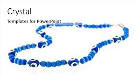  Presentation with turkish - Cool new PPT layouts with turkish chainlet with blue eye isolated over white background backdrop and a white colored foreground