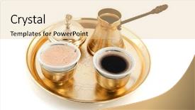  Presentation with copper - Audience pleasing slides consisting of turkish coffee in traditional copper backdrop and a lemonade colored foreground
