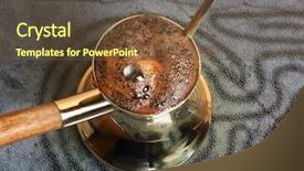  Presentation with turkish - Colorful slide set enhanced with turkish coffee-pot backdrop and a tawny brown colored foreground