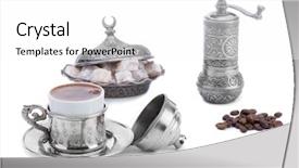  Presentation with turkish - Beautiful PPT theme featuring turkish coffee with turkish delight backdrop and a white colored foreground