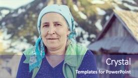  Presentation with country birthday - Colorful presentation enhanced with turkish country woman in traditional backdrop and a  colored foreground