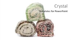  Presentation with turkish - Amazing presentation theme having turkish delight on white background backdrop and a white colored foreground