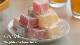  Presentation with taste - Audience pleasing presentation theme consisting of turkish-delight-with-a-variation backdrop and a coral colored foreground