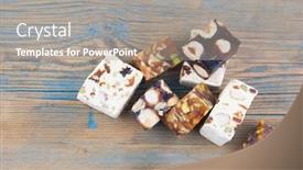  Presentation with glitter pink - Audience pleasing slide set consisting of turkish-delight-with-pistachios backdrop and a gray colored foreground